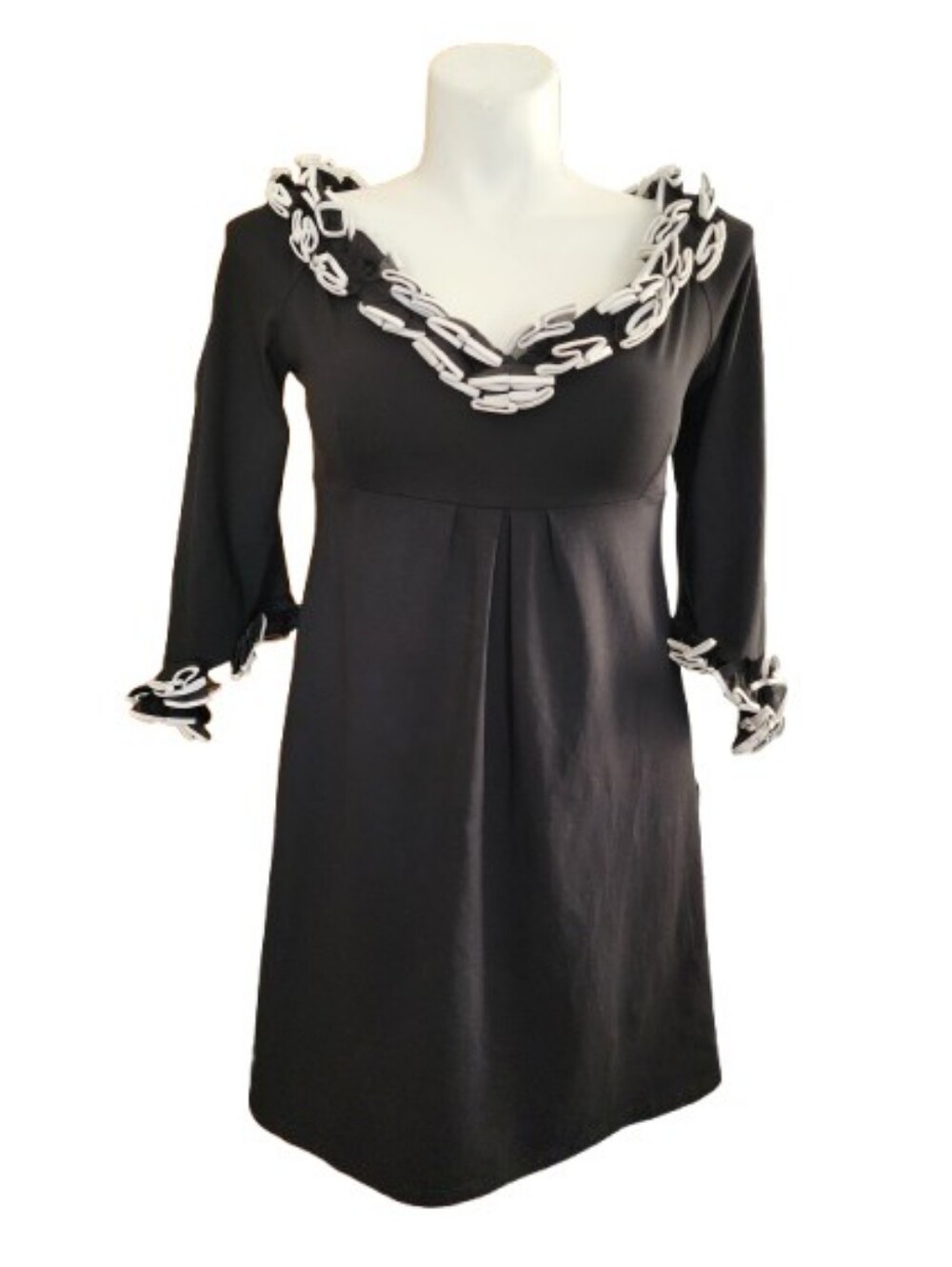 Anne Fontain Mini Dress Women's 44 US 12 Black